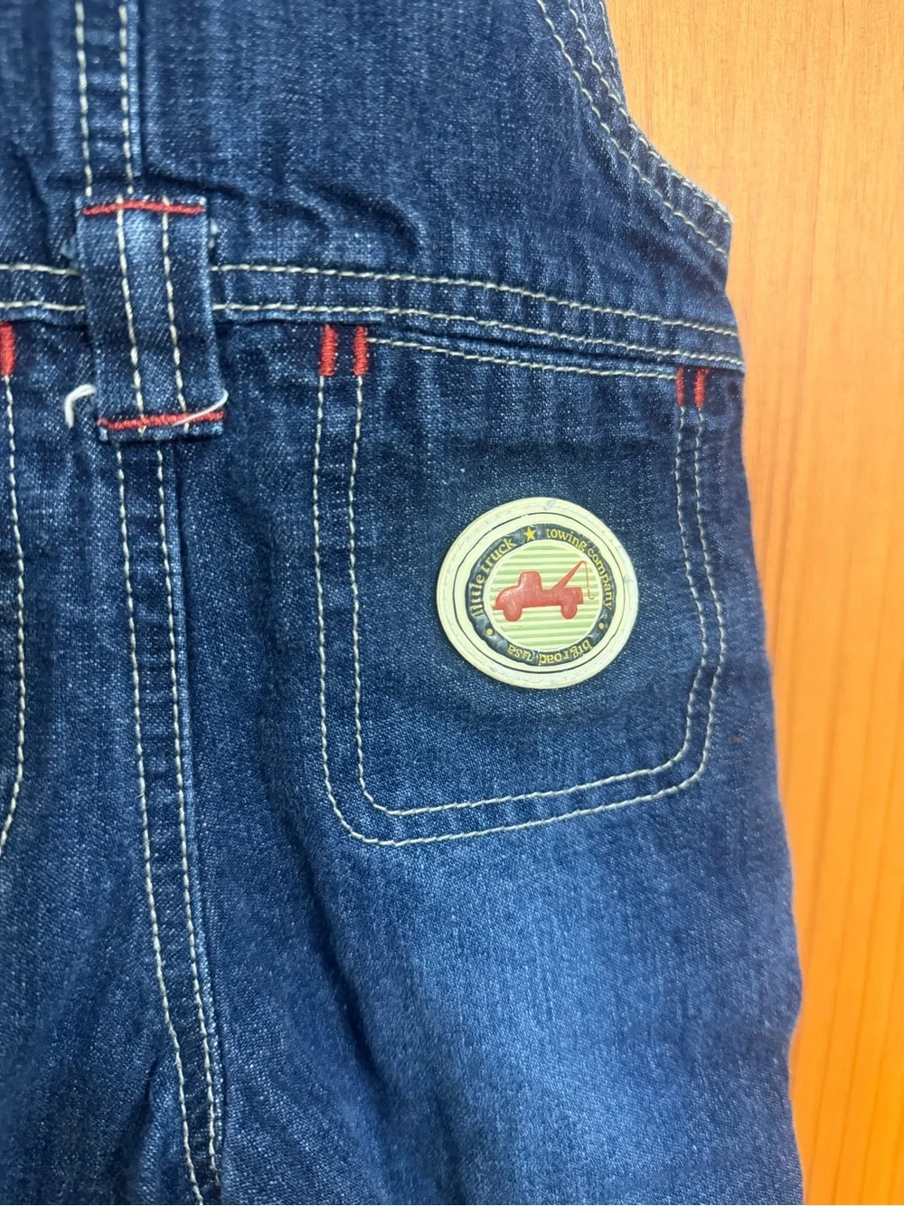 Vintage Gymboree Dark Blue Denim Firetruck Kids Overalls